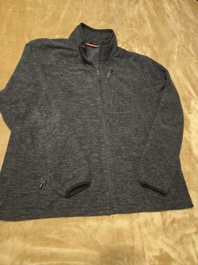 Free Country Dark Heather Gray Full-Zip Fleece Jacket XL